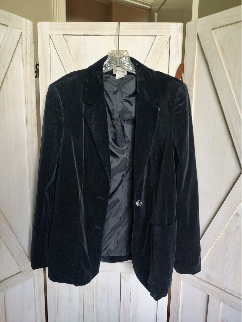 Personal Black Velvet Blazer Jacket